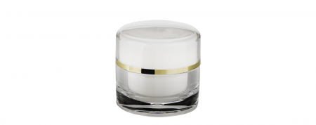 Barattolo di crema rotondo in acrilico con coperchio più spesso da 50ml - LCD-50-H Festa di Mezzanotte